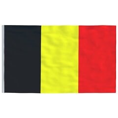 vidaXL Beļģijas karogs un masts, 6,23 m, alumīnijs cena un informācija | Karogi un aksesuāri | 220.lv