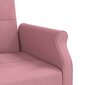 vidaXL dīvāngulta ar spilveniem, rozā samts cena un informācija | Dīvāni | 220.lv