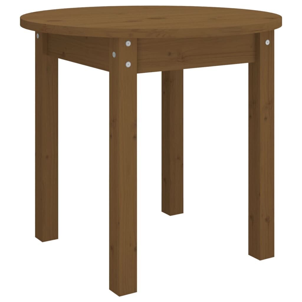 vidaXL kafijas galdiņš, medus brūns, Ø 45x40 cm, priedes masīvkoks cena un informācija | Žurnālgaldiņi | 220.lv