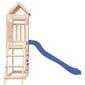 vidaXL rotaļu mājiņa ar slidkalniņu un klinšu sienu, priedes masīvkoks цена и информация | Bērnu rotaļu laukumi, mājiņas | 220.lv