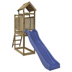 vidaXL rotaļu mājiņa ar slidkalniņu, kāpnēm, impregnēts priedes koks cena un informācija | Spēles brīvā dabā | 220.lv