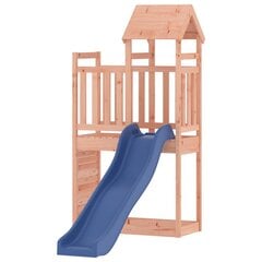 vidaXL rotaļu mājiņa ar slidkalniņu, klinšu sienu, Duglasa egles koks cena un informācija | Bērnu rotaļu laukumi, mājiņas | 220.lv