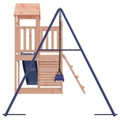 vidaXL rotaļu mājiņa ar slidkalniņu, šūpolēm, klinšu sienu, Duglass cena un informācija | Bērnu rotaļu laukumi, mājiņas | 220.lv