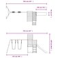 vidaXL rotaļu mājiņa, slidkalniņš, kāpnes, šūpoles, impregnēta priede цена и информация | Spēles brīvā dabā | 220.lv