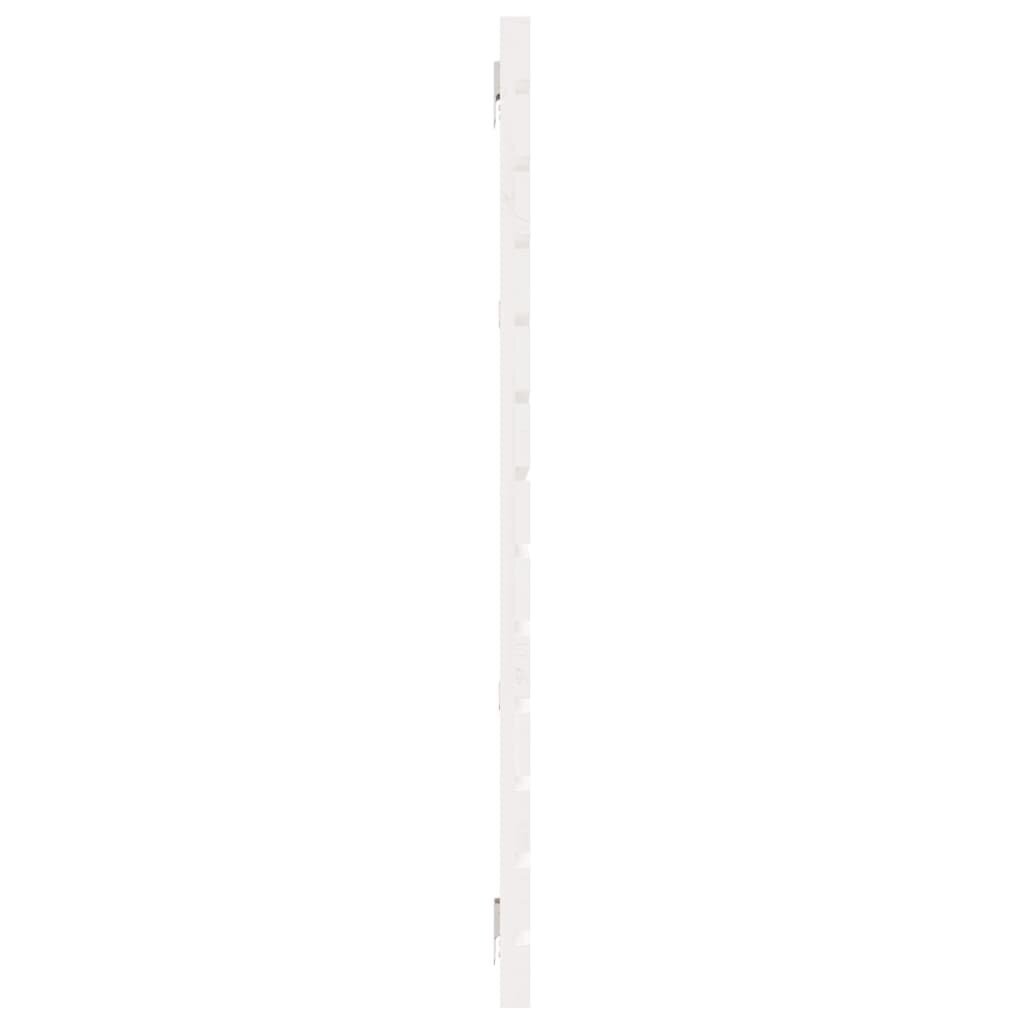 vidaXL sienas galvgalis, balts, 156x3x91,5 cm, priedes masīvkoks cena un informācija | Gultas | 220.lv