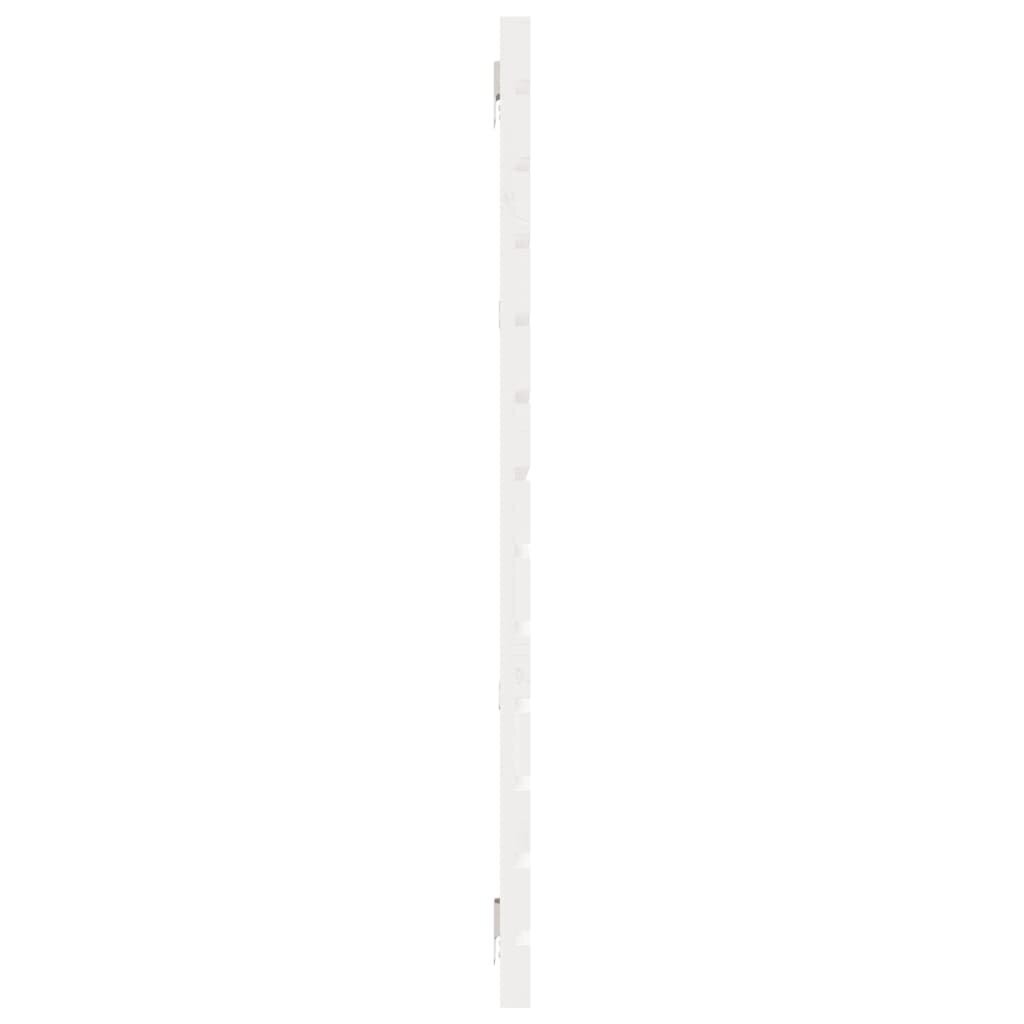 vidaXL sienas galvgalis, balts, 166x3x91,5 cm, priedes masīvkoks цена и информация | Gultas | 220.lv