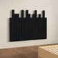 vidaXL sienas galvgalis, melns, 108x3x80 cm, priedes masīvkoks cena un informācija | Gultas | 220.lv