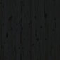 vidaXL sienas galvgalis, melns, 146x3x91,5 cm, priedes masīvkoks цена и информация | Gultas | 220.lv