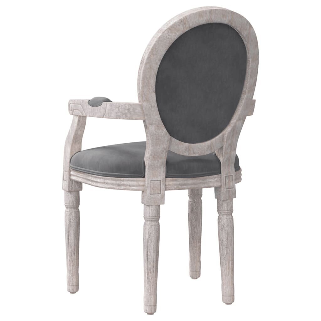 vidaXL virtuves krēsls, 54x56x96,5 cm, tumši pelēks samts cena un informācija | Virtuves un ēdamistabas krēsli | 220.lv