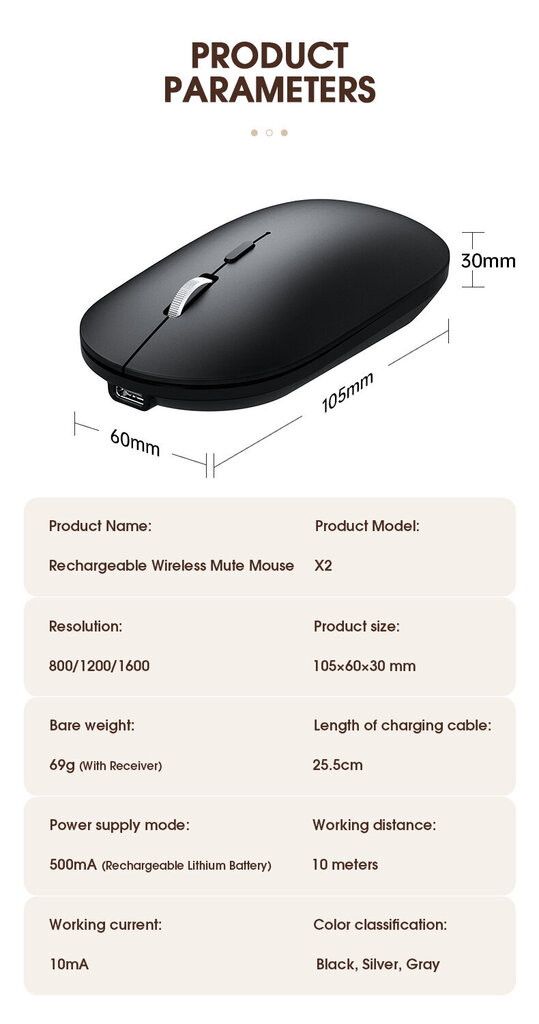 X2 Wireless cena un informācija | Peles | 220.lv