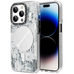 Youngkit Futuristic Circuit (Magsafe atbalsts) paredzēts Apple iPhone 13 balts cena un informācija | Telefonu vāciņi, maciņi | 220.lv