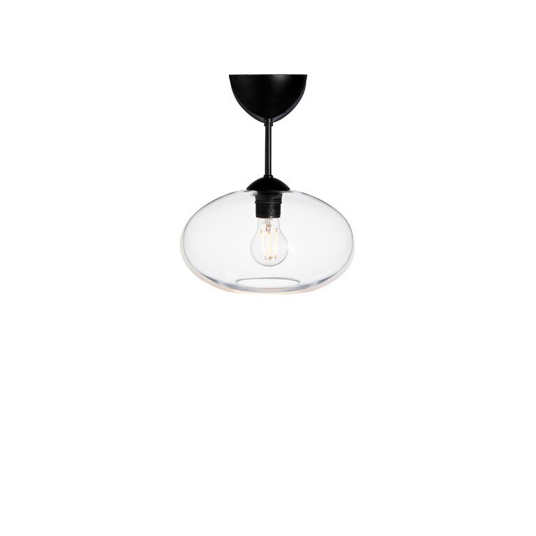 Belid Galda lampa metāla plakana melna/caurspīdīgs stikls 22350718 цена и информация | Griestu lampas | 220.lv