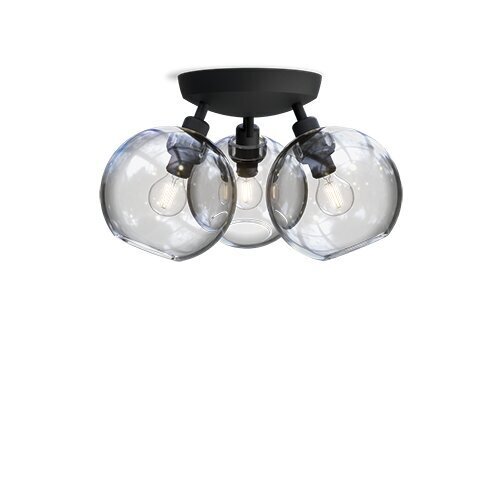 Belid galda lampa Metāls/Klase Melna tekstūra/šķidrs stikls 20108618 cena un informācija | Griestu lampas | 220.lv