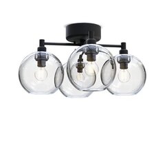 Belid Galda lampa Metāls/Klase Melns teksturēts/caurspīdīgs stikls 20098618 cena un informācija | Griestu lampas | 220.lv