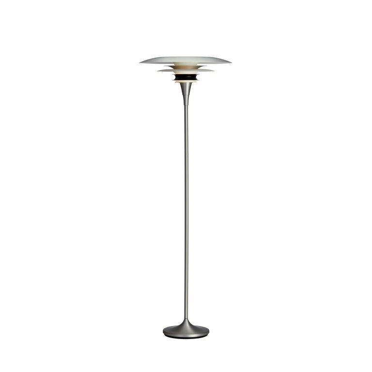 Belid stāvlampa Metāla lampa Metālisks lamināts alumīnija/caurspīdīgs melns 3366421 цена и информация | Stāvlampas | 220.lv