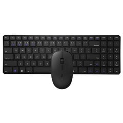 Клавиатура и беспроводная мышь Rapoo 00192096, чёрная цена и информация | Клавиатуры | 220.lv