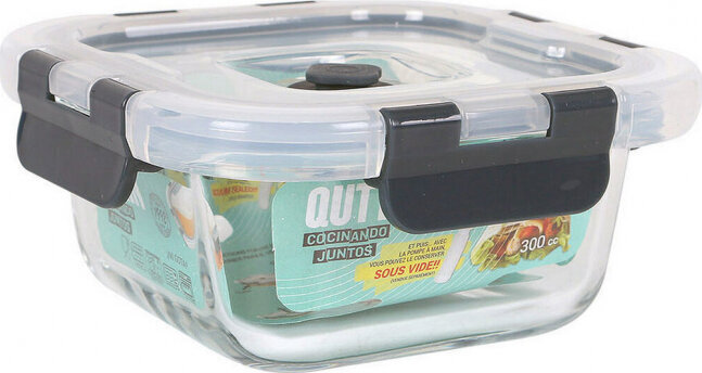 Quttin Pusdienu kastīte Quttin Kvadrāta 12,5 x 12 x 5,8 cm 300 ml cena un informācija | Trauki pārtikas uzglabāšanai | 220.lv