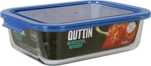 Quttin Pusdienu kastīte Quttin Taisnstūra Zils 1,5 L 23 x 17,5 x 7 cm cena un informācija | Trauki pārtikas uzglabāšanai | 220.lv