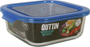 Quttin Pusdienu kastīte Quttin Zils Kvadrāta 18,5 x 18,5 x 7 cm 1,1 L cena un informācija | Trauki pārtikas uzglabāšanai | 220.lv