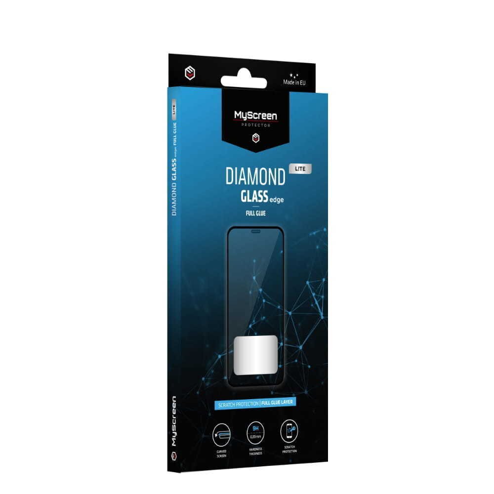Aizsargstikls MyScreen LITE Diamond Glass Edge Full Glue piemērots Samsung Galaxy A73 5G Melns cena un informācija | Ekrāna aizsargstikli | 220.lv