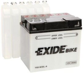 Exide moto akumulators 12V 30Ah Y60-N30L-A 185x128x168-+ cena un informācija | Exide Auto preces | 220.lv