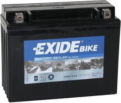 Exide moto akumulators 12V 21Ah AGM12-23 205x86x162-+ cena un informācija | Moto akumulatori | 220.lv