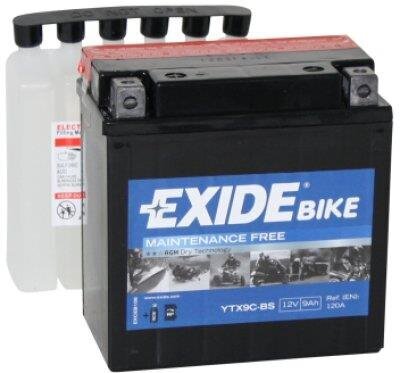 Exide moto akumulators 12V 9Ah YTX9C-BS AGM 135x75x139+- cena un informācija | Moto akumulatori | 220.lv