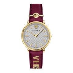 Sieviešu pulkstenis Versace V-Circle Leather Red cena un informācija | Sieviešu pulksteņi | 220.lv