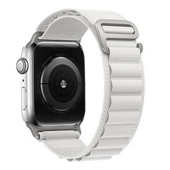 Nylon loop for Apple Watch 42|44|45|49 design 2 white цена и информация | Аксессуары для смарт-часов и браслетов | 220.lv