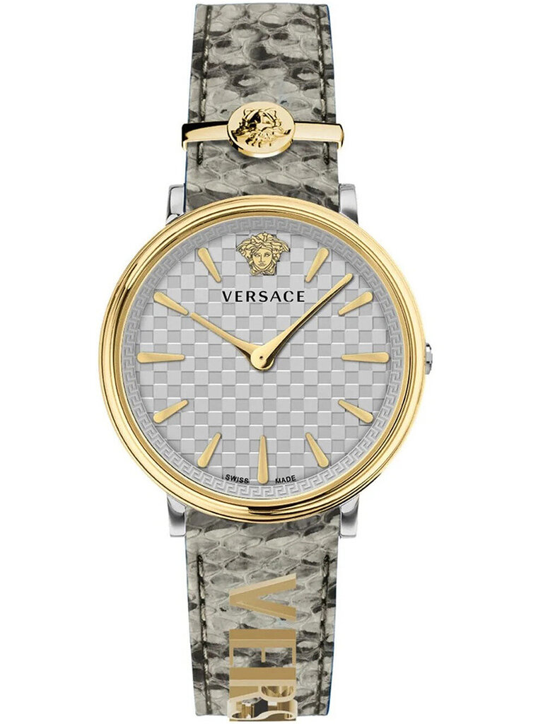 Sieviešu pulkstenis Versace V-Circle Leather White cena un informācija | Sieviešu pulksteņi | 220.lv