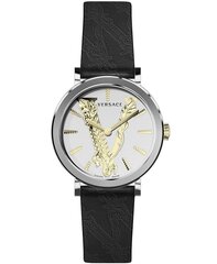 Sieviešu pulkstenis Versace Virtus Leather Silver cena un informācija | Sieviešu pulksteņi | 220.lv