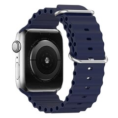 Silicone loop for Apple Watch 42|44|45|49 design 1 navy цена и информация | Аксессуары для смарт-часов и браслетов | 220.lv