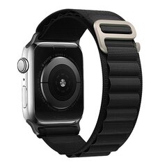 Nylon loop for Apple Watch 42|44|45|49 design 2 black цена и информация | Аксессуары для смарт-часов и браслетов | 220.lv