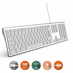 Клавиатура Mobility Lab Серебристый Белый Mac OS AZERTY цена и информация | Клавиатуры | 220.lv