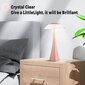 Bezvadu akrila galda lampa GREY SHDE 27,4 cm цена и информация | Galda lampas | 220.lv