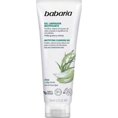 Attīrošais līdzeklis Babaria Matifying Facial Cleansing Gel Aloe and Green Alga, 150 ml cena un informācija | Sejas ādas kopšana | 220.lv