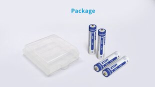Xtar uzlādējamās baterijas AAA ar futrāli, 4 gab. cena un informācija | Baterijas | 220.lv