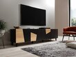 Skapis RTV FARO 200x42x52 melns/ozols cena un informācija | TV galdiņi | 220.lv