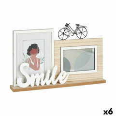 Фото рамка Smile 2 фото, деревянный MDF, 6 штук, 40 x 27 x 6 cм цена и информация | Рамки, фотоальбомы | 220.lv