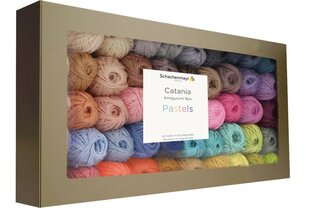 Tamborēšanas komplekts (50 krāsas) Catania Amigurumi Box - pasteļtoņos cena un informācija | Tamborēšana | 220.lv