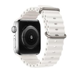 Silicone loop for Apple Watch 42|44|45|49 design 1 white цена и информация | Аксессуары для смарт-часов и браслетов | 220.lv