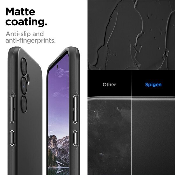 Telefona vāciņš Spigen Thin Fit piemērots Samsung A54 5G A546 Melns ACS05883 cena un informācija | Telefonu vāciņi, maciņi | 220.lv