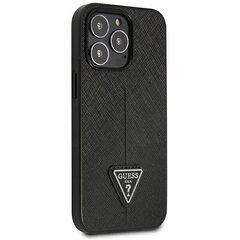 Guess GUHCP14XPSATLK iPhone 14 Pro Max 6,7" czarny|black hardcase SaffianoTriangle Logo цена и информация | Чехлы для телефонов | 220.lv