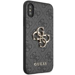 Guess GUHCPX4GMGGR iPhone X|XS szary|grey hardcase 4G Big Metal Logo cena un informācija | Telefonu vāciņi, maciņi | 220.lv