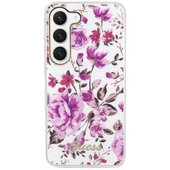 Guess GUHCS23SHCFWST S23 S911 biały|white hardcase Flower Collection cena un informācija | Telefonu vāciņi, maciņi | 220.lv