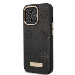 Guess GUHMP13LSAPSTK iPhone 13 Pro | 13 6,1" czarny|black hardcase Peony Logo Plate MagSafe цена и информация | Чехлы для телефонов | 220.lv