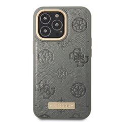 Guess GUHMP13LSAPSTG iPhone 13 Pro | 13 6,1" szary|grey hardcase Peony Logo Plate MagSafe цена и информация | Чехлы для телефонов | 220.lv