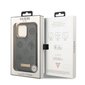 Guess GUHMP13LSAPSTG iPhone 13 Pro | 13 6,1" szary|grey hardcase Peony Logo Plate MagSafe cena un informācija | Telefonu vāciņi, maciņi | 220.lv