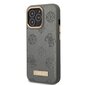 Guess GUHMP13LSAPSTG iPhone 13 Pro | 13 6,1" szary|grey hardcase Peony Logo Plate MagSafe cena un informācija | Telefonu vāciņi, maciņi | 220.lv