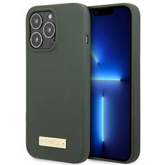 Guess GUHMP13LSPLA iPhone 13 Pro | 13 6,1" zielony|khaki hard case Silicone Logo Plate MagSafe цена и информация | Чехлы для телефонов | 220.lv